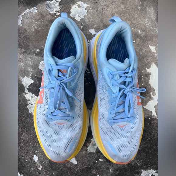 Hoka One One Womens Bondi 8 1127952 SSCA Blue Running Shoes Sneakers Sz 11 B - Picture 4 of 16